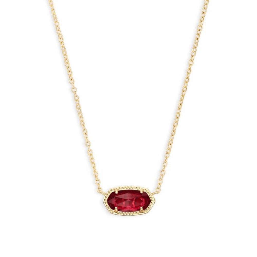 Kendra Scott Elisa Pendant Gold Necklace in Berry